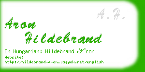 aron hildebrand business card